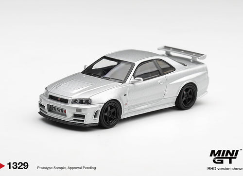 Load image into Gallery viewer, (Pre-order) Mini GT 1/64 #1329 Nissan NISMO R34GT-R Z-tune Z-Tune Silver RHD
