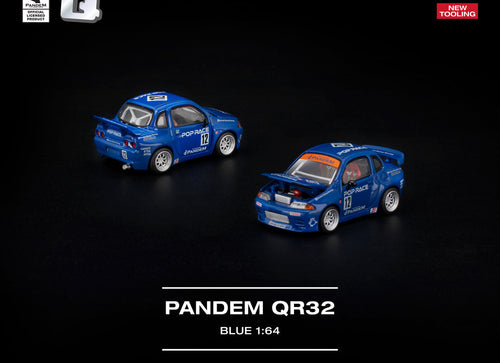 Load image into Gallery viewer, (Pre-order) POPRACE 1/64 - PANDEM QR32 Blue Diecast Model Car
