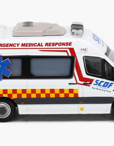 Tiny City SG2 Die-cast Model Car Mercedes-Benz Sprinter SCDF Ambulance (QX988Y)