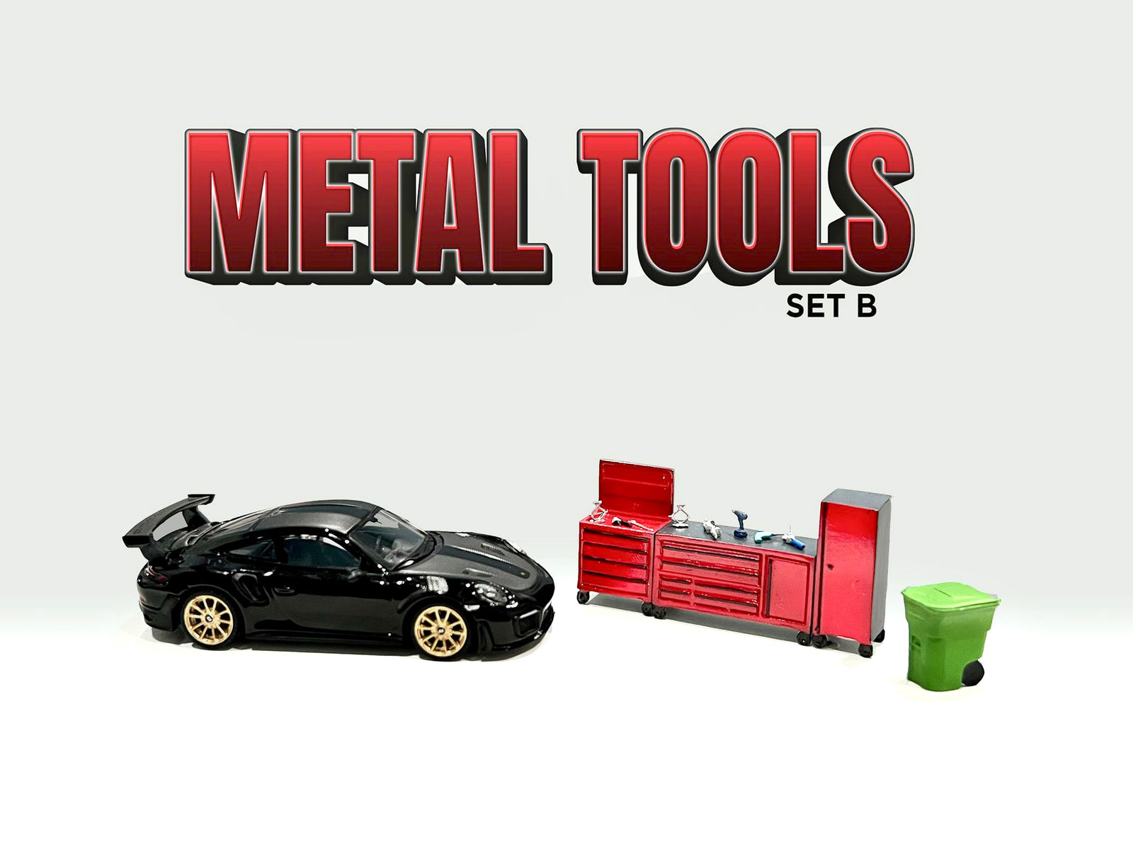 American Diorama 1:64 Figure Set: Metal Tools Set B AD-2411 (NO CAR)
