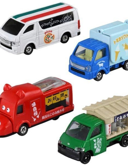 Takara Tomy Tomica Diecast Model Gift Set - Food Truck Set (Included 4 cars)