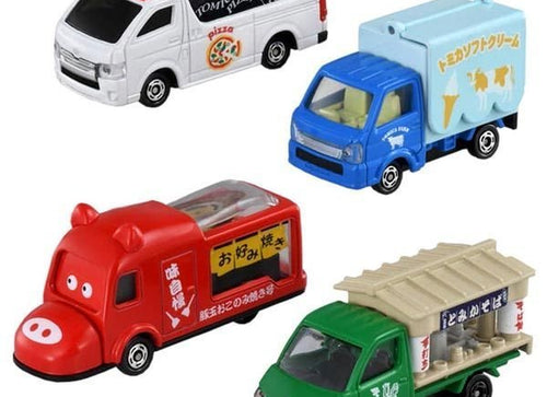 Load image into Gallery viewer, Takara Tomy Tomica Diecast Model Gift Set - Food Truck Set (Included 4 cars)
