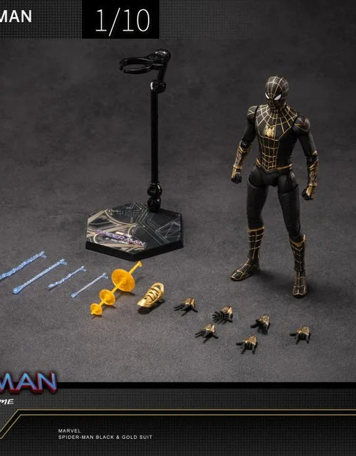 Load image into Gallery viewer, ZD Toys Marvel Avengers 1/10 Spiderman Black Gold Suit No Way Home Action Figure
