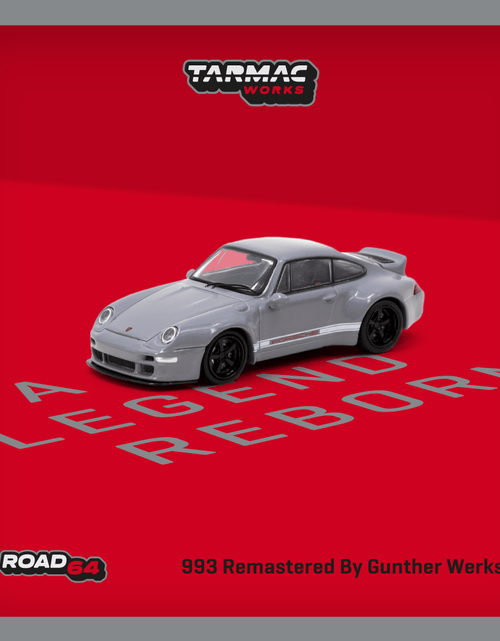 Load image into Gallery viewer, Tarmac Works 1/64 993 Remastered By Gunther Werks Grey Diecast Model
