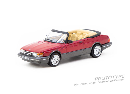 Load image into Gallery viewer, Tarmac Works 1/64 Saab 900 Turbo Convertible Red Diecast Model Car
