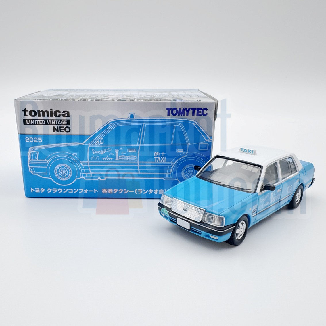 Takara Tomy Tomytec Limited Vintage NEO Toyota Crown Comfort HK Taxi Blue
