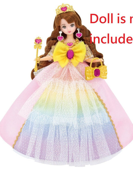 Takara Tomy Licca Rika Doll Clothes & Accessories Rainbow Princess Dress Set