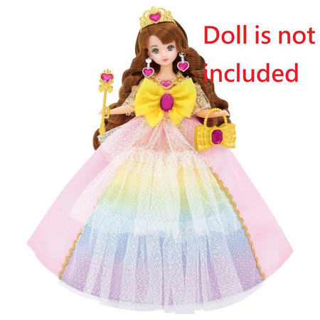 Takara Tomy Licca Rika Doll Clothes & Accessories Rainbow Princess Dress Set