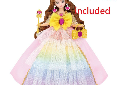 Load image into Gallery viewer, Takara Tomy Licca Rika Doll Clothes &amp; Accessories Rainbow Princess Dress Set

