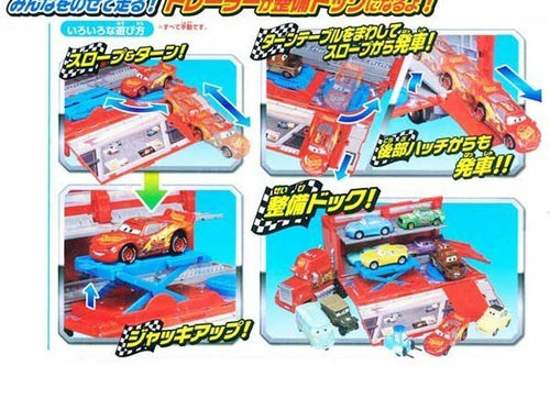 Load image into Gallery viewer, Tomica Takara Tomy Disney lighting McQueen Transforming Maintenance Dock Mac Toy
