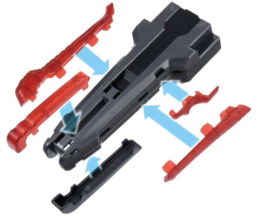 Takara Tomy Beyblade X BX-41 Rubber Custom Grip Gunmetal Ver.