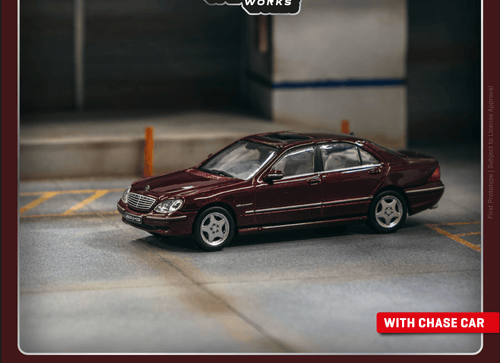 Load image into Gallery viewer, Tarmac Works 1/64 Mercedes-Benz S 55 AMG Bordeaux Red Metallic Model

