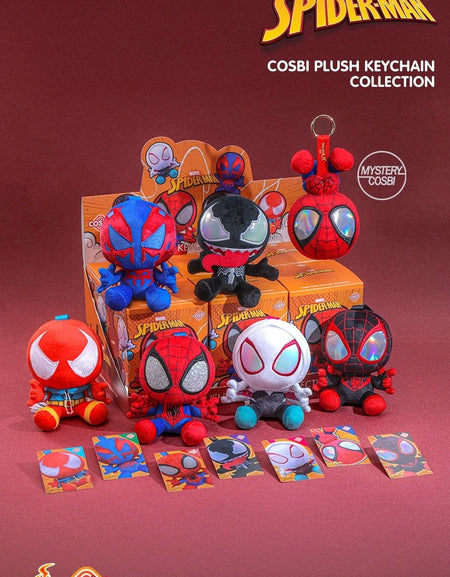 Hot Toys Spider-Man Marvel Comic Cosbi Plush Keychain Collection (Full set of 6)