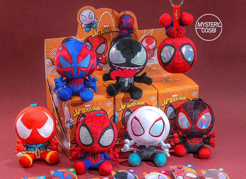 Load image into Gallery viewer, Hot Toys Spider-Man Marvel Comic Cosbi Plush Keychain Collection (Full set of 6)
