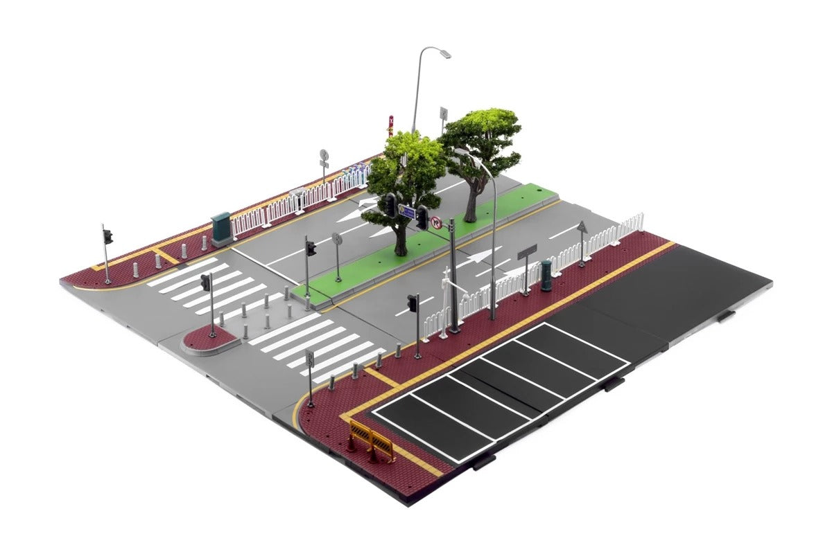 TINY City scale 1:64 Street Diorama Painted Model - S2 China Road Set