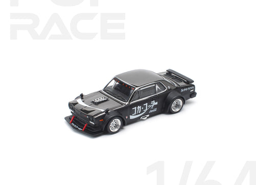 Load image into Gallery viewer, POP RACE 1/64 skyline GT-R drift hakosuka coca cola zero jp bk chrome

