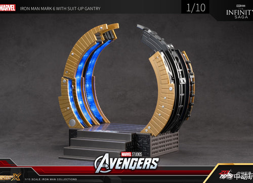 Load image into Gallery viewer, ZD Toys Marvel Avengers 1/10 MK6 With Suit-up Gantry Action Figure Set
