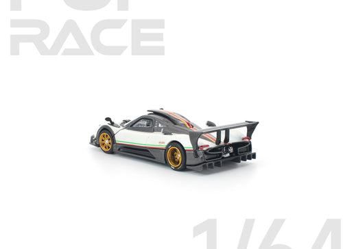 Load image into Gallery viewer, (Pre-order) POP RACE 1/64 PAGANI ZONDA R WHITE Diecast Model Car
