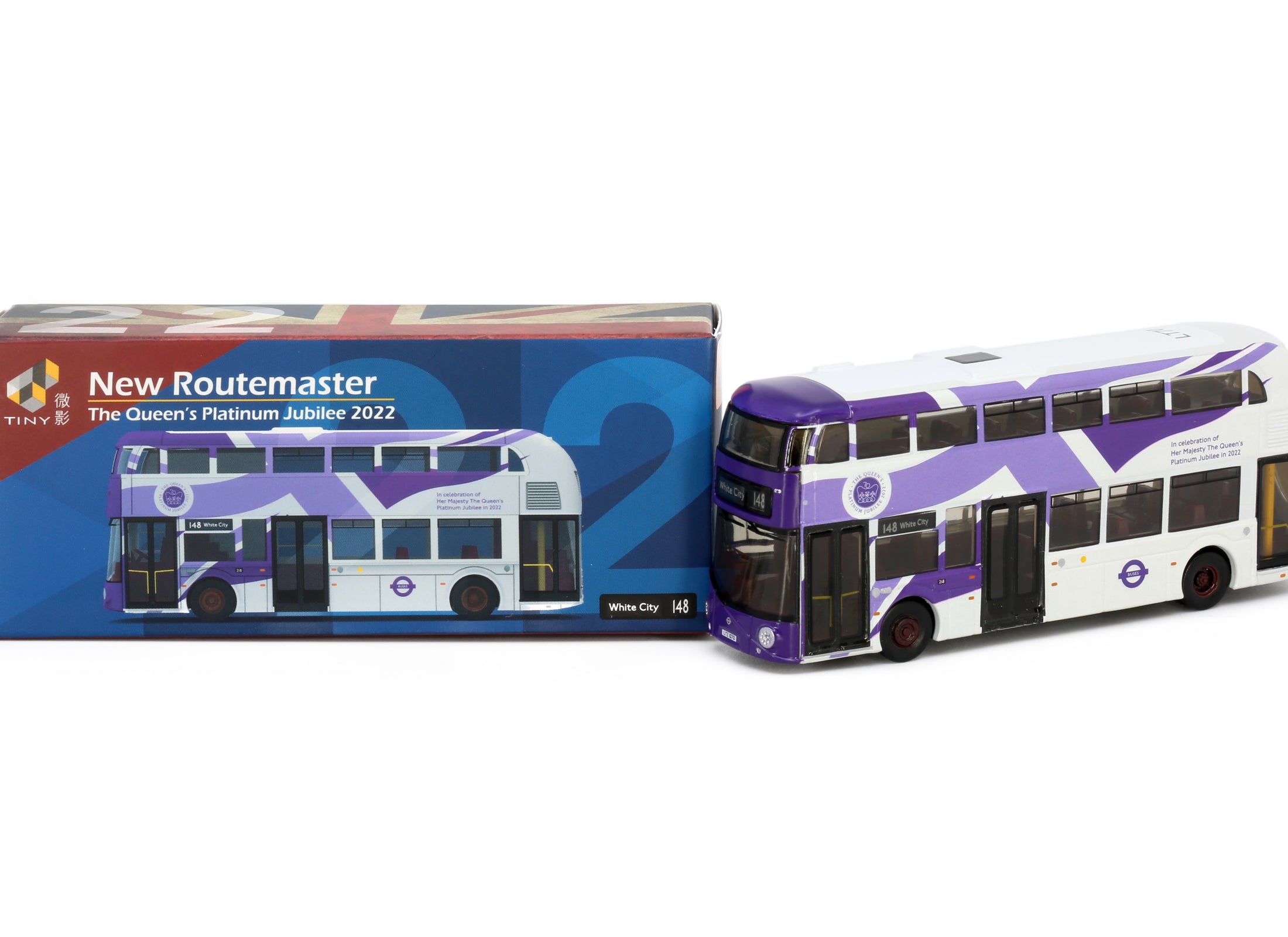 Tiny City Diecast UK22 - New Routemaster The Queen's Platinum Jubilee
