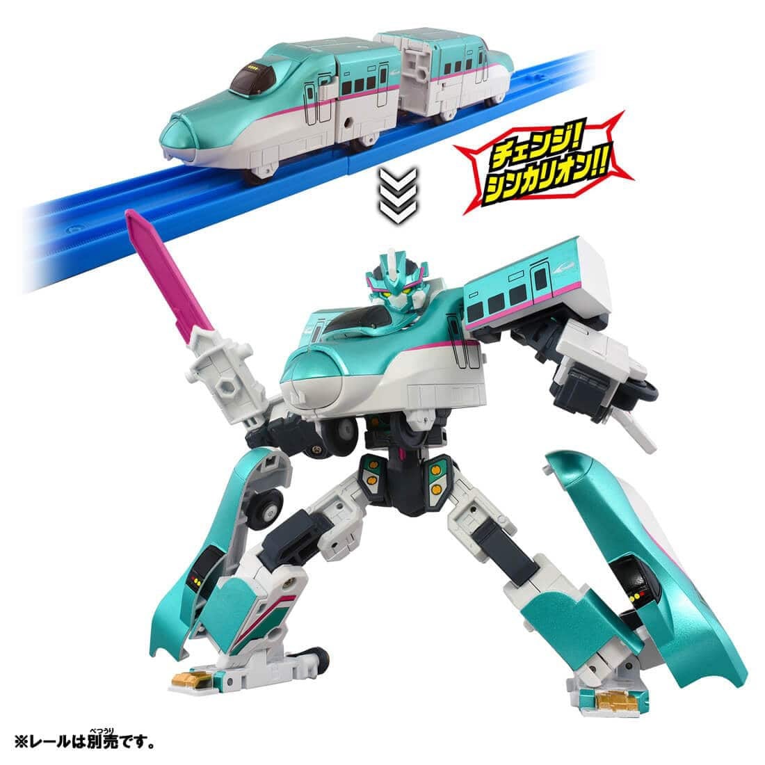 Takara Tomy Shinkansen SGX01 Transforming Robot Shinkalion E5 Hayabusa Plarail