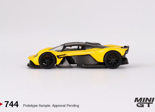 Load image into Gallery viewer, Mini GT #744 1/64 Aston Martin Valkyrie  Sunburst  Yellow Model Car
