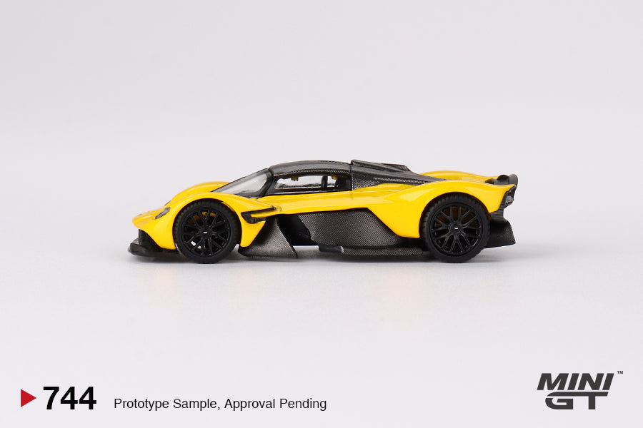 Mini GT #744 1/64 Aston Martin Valkyrie  Sunburst  Yellow Model Car