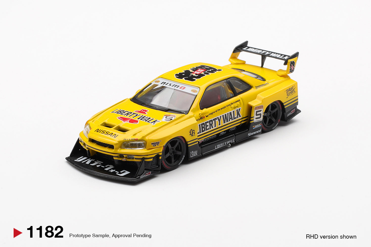 (Pre-order) MINI GT #1182 Nissan LB-ER34 Super Silhouette SKYLINE Sport Yellow