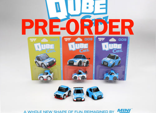 Load image into Gallery viewer, (Pre-order) Mini GT Qube Carz #007- #009 Nissan full set of 3 Model Cars
