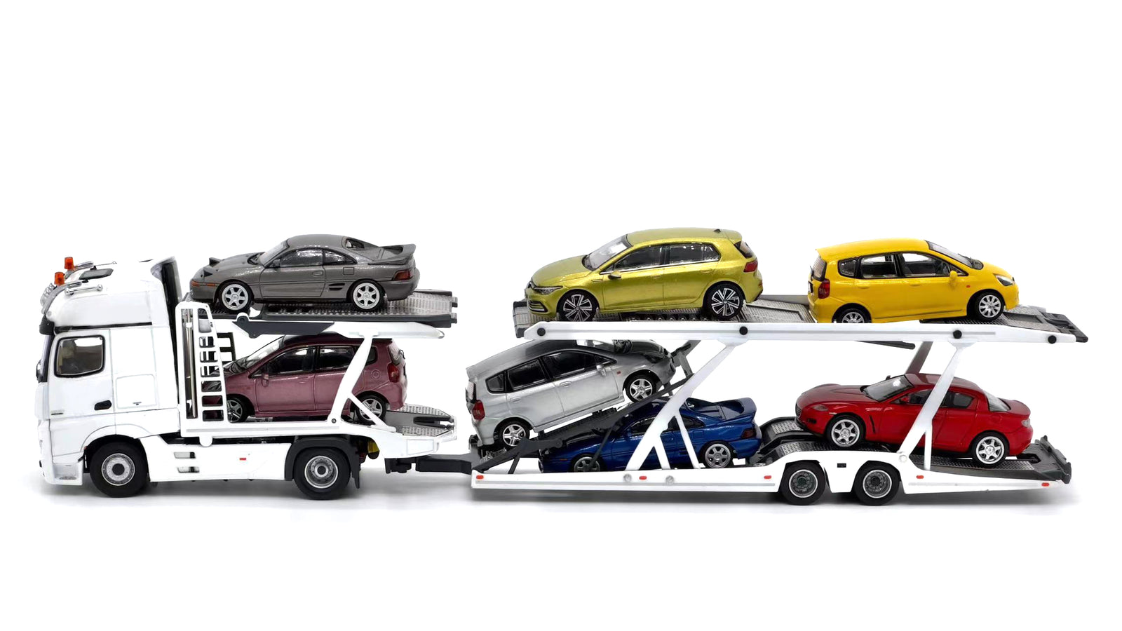 (In Stock) Tiny City - Mercedes-Benz Actros MP5 Transporter (White) Model car