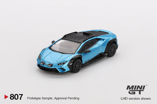 Load image into Gallery viewer, Mini GT #807 1/64 Lamborghini Huracán Sterrato Blu Aegir LHD Model

