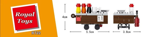 Load image into Gallery viewer, Royal Toys Building Blocks City Story Bricks RT22: Fish Ball Hawker (69 Pcs/Pzs)
