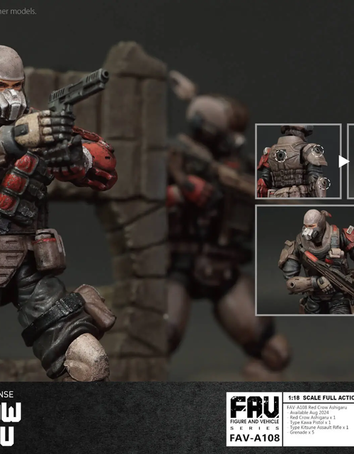 Load image into Gallery viewer, TOYS ALLIANCE x Acid Rain FAV-A108 Red Crow Ashigaru 1:18 Figure
