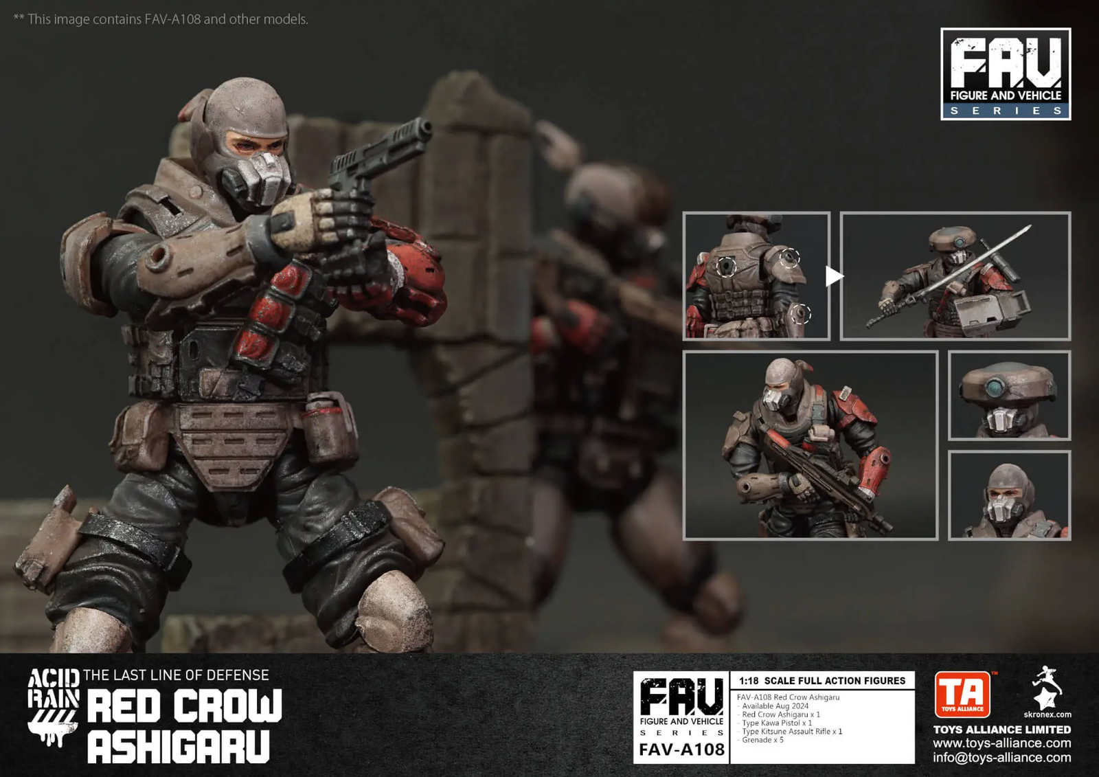 TOYS ALLIANCE x Acid Rain FAV-A108 Red Crow Ashigaru 1:18 Figure