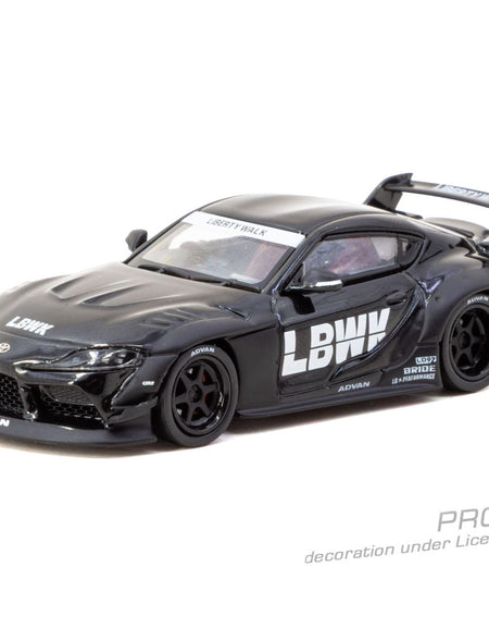 (Pre-order) Tarmac Works 1/64 LB-WORKS TOYOTA SUPRA (A90) Black Diecast Model