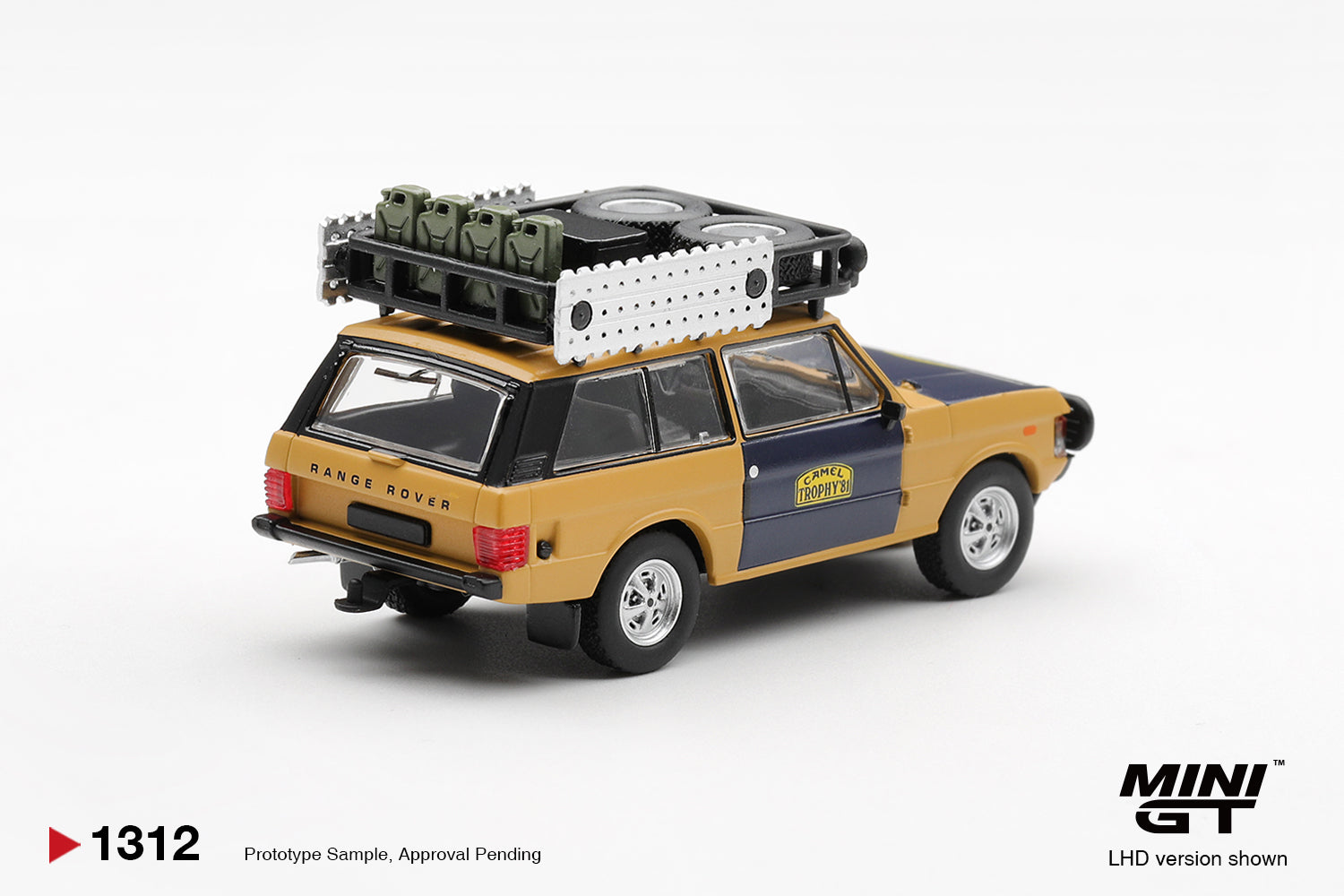 (Pre-order) Mini GT #1312 Range Rover 1981 Camel Trophy Sumatra H.Fischer W.Bays
