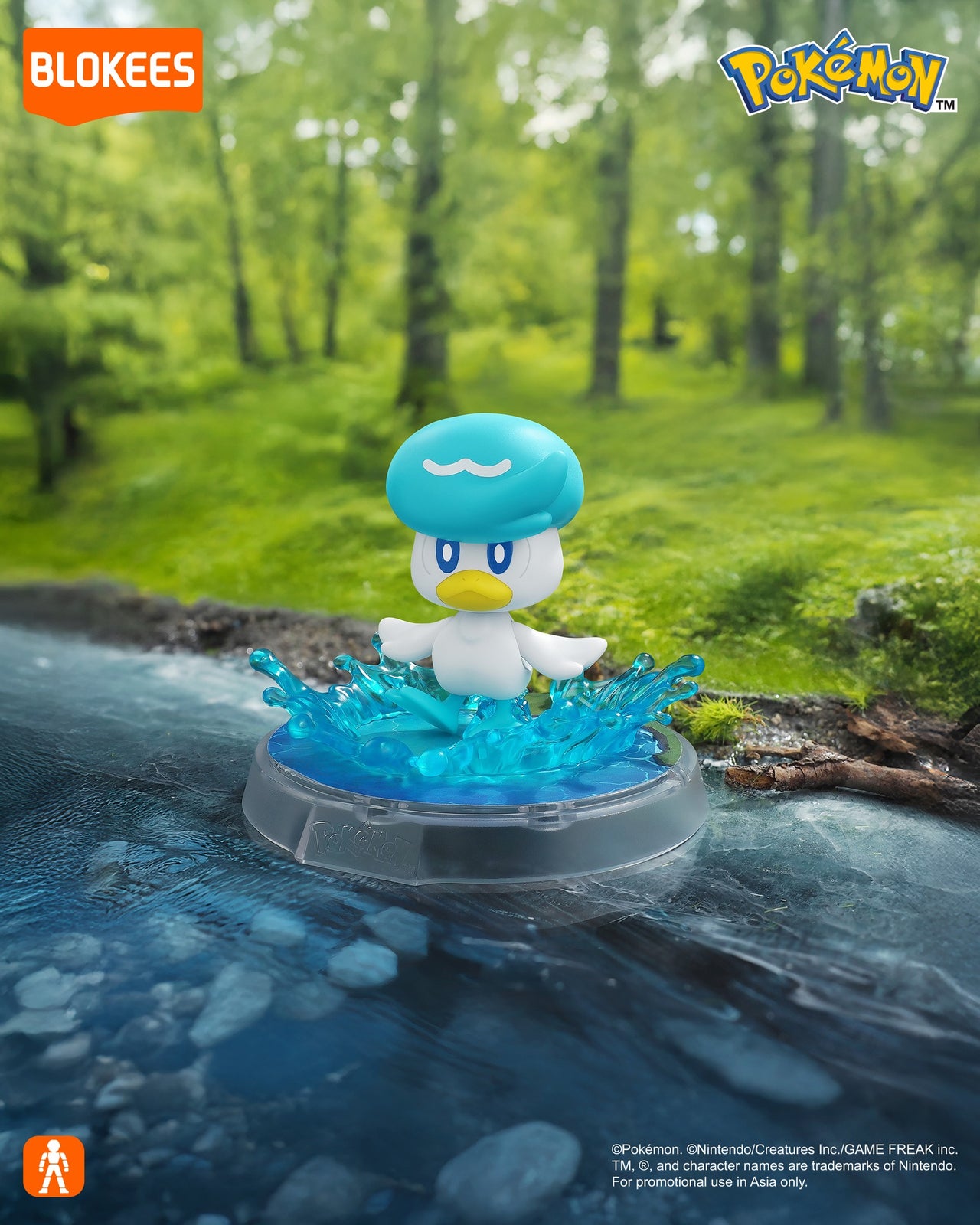 Blokees Pokemon Classic Version-S Fever Attack Series Mini Model Kit - Quaxly