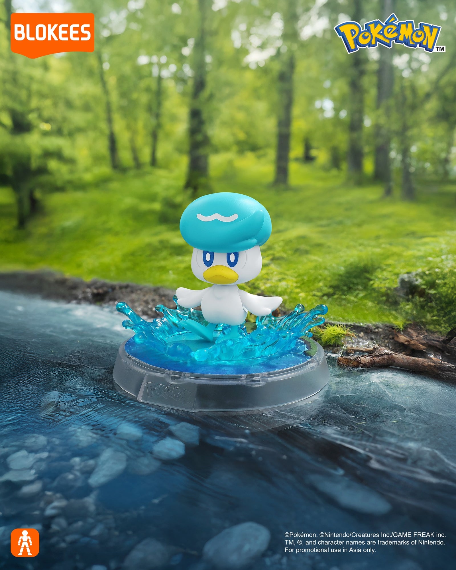 Blokees Pokemon Classic Version-S Fever Attack Series Mini Model Kit - Quaxly