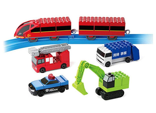Load image into Gallery viewer, Takara Tomy Tomica Plarail Blocks Mix &amp; Play DX Entry Set
