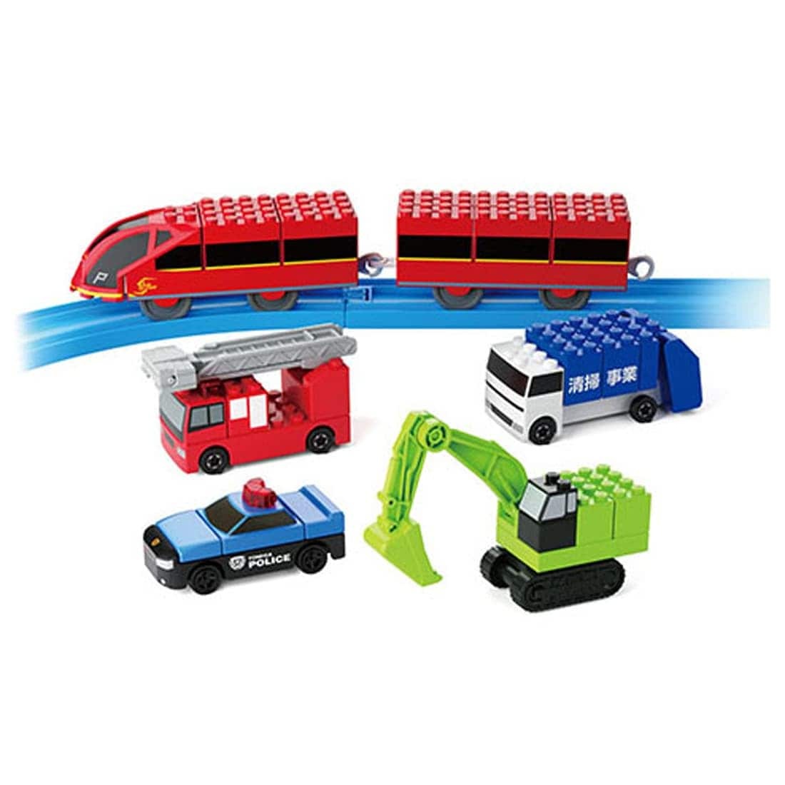 Takara Tomy Tomica Plarail Blocks Mix & Play DX Entry Set