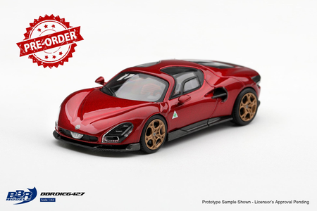 (Pre-order) BBR 1/64 Alfa Romeo 33 Stradale Rosso Villa d'Este Diecast Model Car