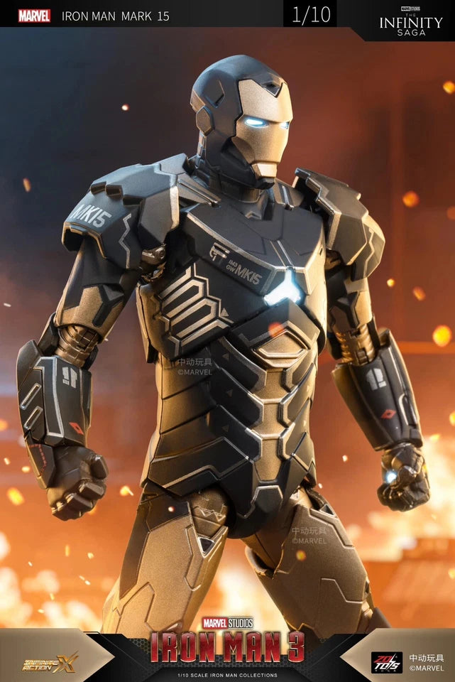 ZD Toys Marvel Avengers 1/10 Iron Man MK15 Action Figure Set