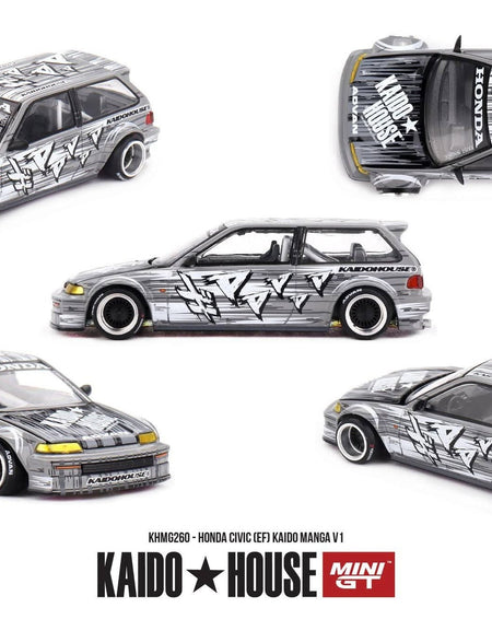 (Pre-order) Kaido House X Mini GT Honda Civic (EF) Kaido Manga V1 #KHMG260