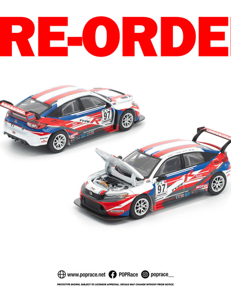 (Pre-order) POPRACE 1/64 HONDA CIVIC TYPE-R (FL5) TCR - M&K RACING Model Car