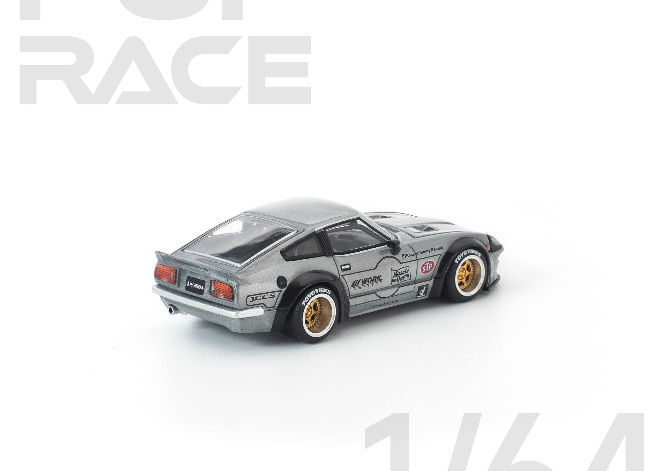 (Pre-order) POP RACE 1/64 PANDEM 280ZX RAW METAL Diecast Model Car
