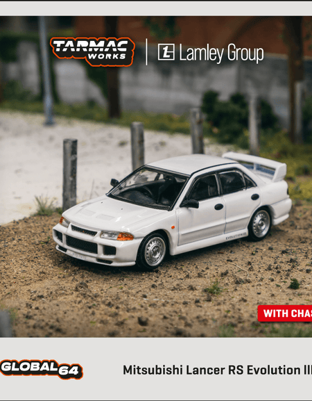 Tarmac Works 1/64 Mitsubishi Lancer RS Evolution III White Lamley Ed
