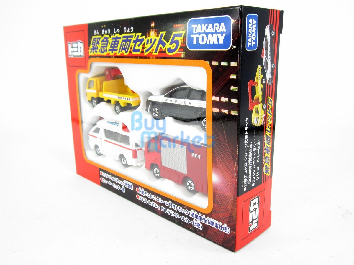 Takara Tomy Tomica Gift Emergency Vehicle Set 5 4X 7CM Diecast Toy Car Japan