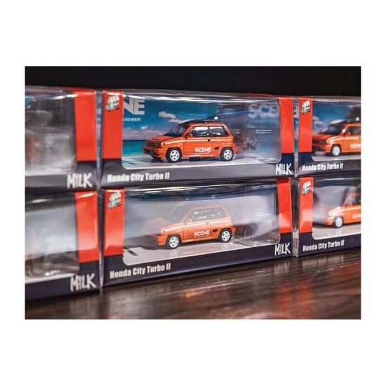 INNO64 1/64 Honda City Turbo II ICE FIRE ORANGE Diecast Scale Model Car