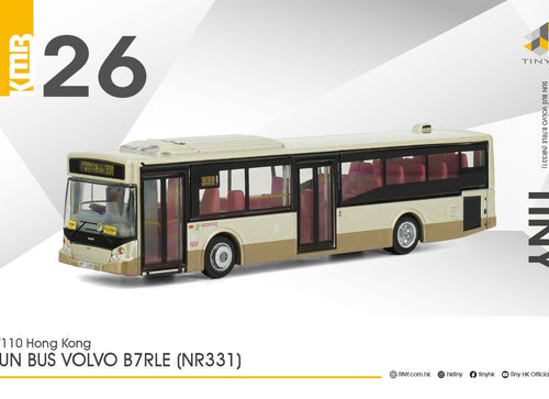 Load image into Gallery viewer, Tiny City KMB26 1/110 Die-cast Model Car - SUN Bus Volvo B7RLE (NR331)
