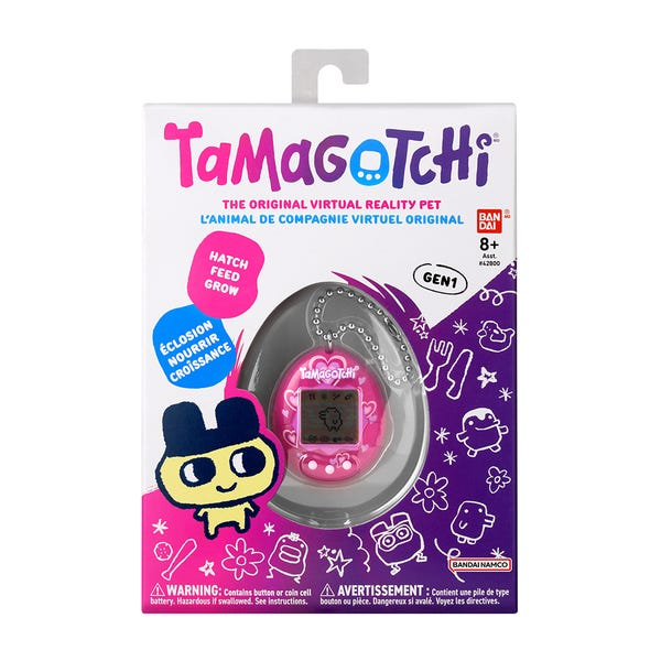 Bandai Original Tamagotchi - GEN1 Lots of Love (PDQ) Pink Electric Pet