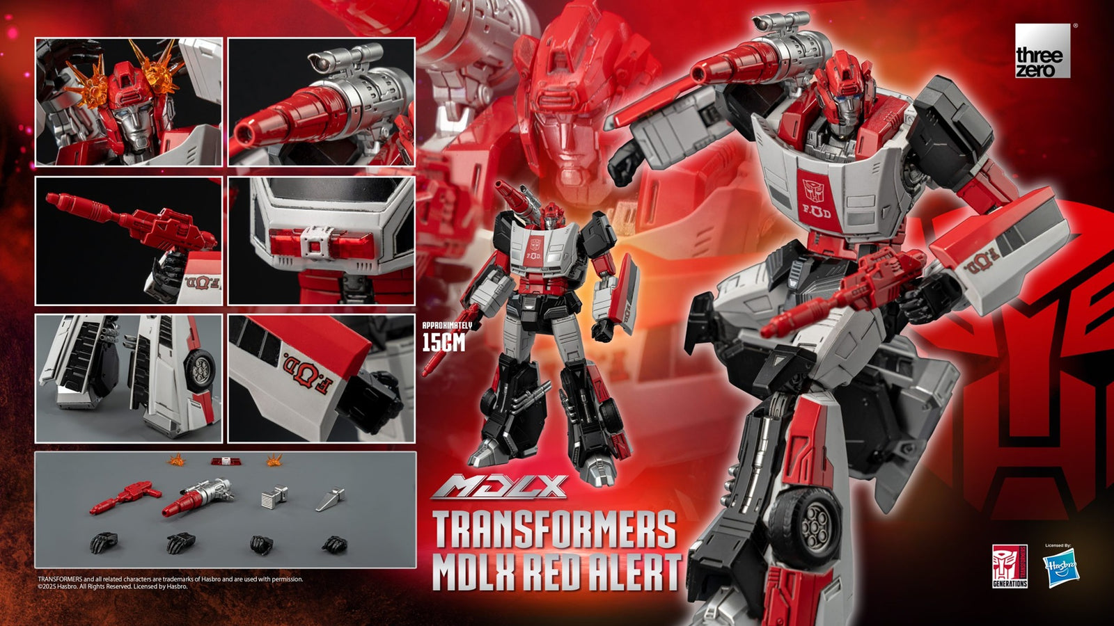 Threezero Transformers MDLX Red Alert Action Figure 20cm